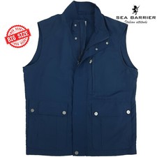 Gilet Uomo Giubbotto Senza Maniche Smanicato Blu Taglie Forti 3XL 4XL 5XL 6XL