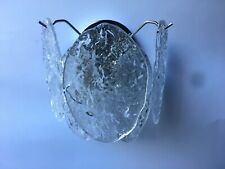 Applique da parete "Disco" in vetro di Murano - coppia stile Venini Mazzega 