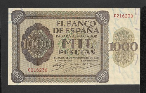 1000 pesetas 1936 serie - 1000,
