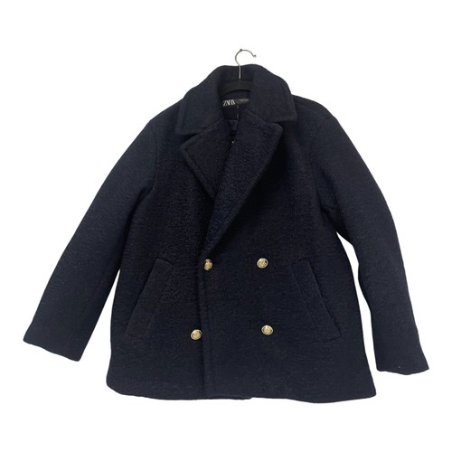 Zara womens bouclé coat - coat, m