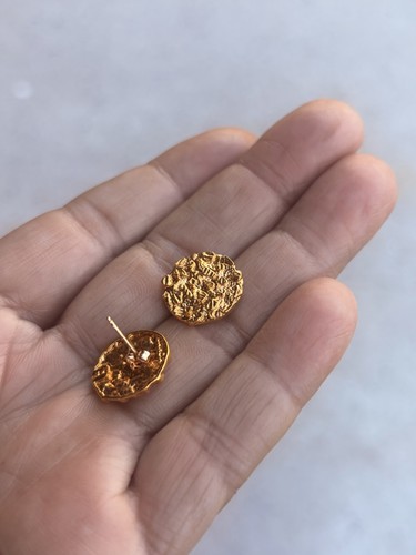 Set orecchini perno oro 24k - oro,