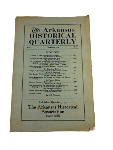 Arkansas historical quarterly - arkansas,