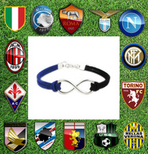 Bracciale Infinito SQUADRA Cuore CALCIO braccialetto da uomo donna PORTAFORTUNA