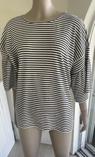 Navy and White Striped Top /