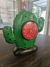 1980 OROLOGIO CACTUS POSTMODERNO MEMPHIS DESIGN POP ART EPOCA OROLOGIO DA SCRIVANIA anni 80 80 