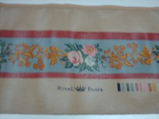 BORDO GOBELIN DA RICAMARE MEZZO PUNTO TAPEZZERIA PURO COTONE PREZZO X 1 MT