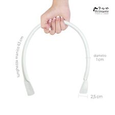 COPPIA DI  MANICI IN PELLE O CAMOSCIO TONDO CUCITO PER BORSE BORSONE E VALIGIA