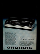 PUBBLICITÀ VIDEOREGISTRATORE GRUNDIG BK 3000 COLOR 1976 ADVERT / WERBUNG