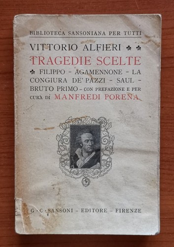Vittorio alfieri tragedie - alfieri,