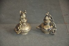 2 PC Vintage Ottone Pavone Crafted Fatto a Mano Sottile Qualità Calamai