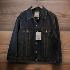 giacca uomo pull and bear denim nero taglia small nuova etichette 