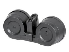 CARICATORE MAGGIORATO ELETTRICO SOFTAIR DRUM 2500 PALLINI  M4 NERO 698-5B