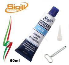 SILICONE PER ALTA TEMPERATURA 350° COLORE ROSSO 60ml "SIGILL 100% MADE IN ITALY-