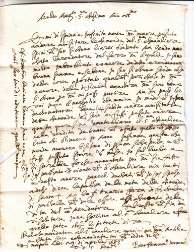 Pp772 antica lettera - da, napoli