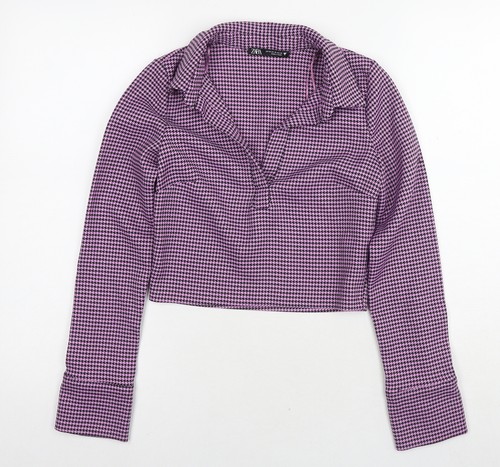 Blusa basic zara donna viola - blusa,