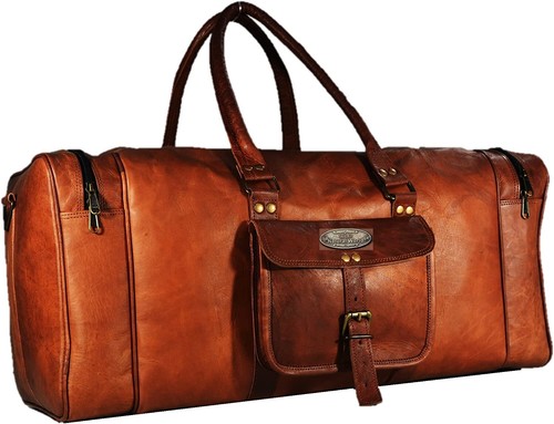 Borsone pelle gunuine - pelle, brown