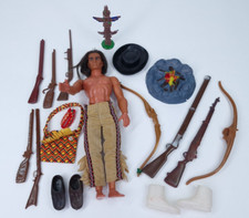 Lotto action figure Big Jim Winnetou con armi bundle vintage anni 70 Mattel