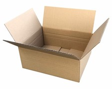 100x Cartone Pieghevole 330x260x(75)-140mm con Altezza Variabile 1 Ondula Spessa Marrone