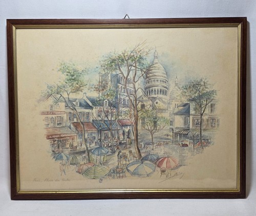 Quadro vintage parigi place - vintage,