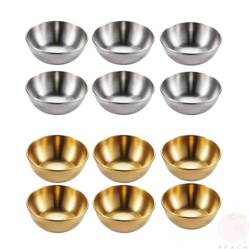6pcs acciaio inox piccolo - acciaio,