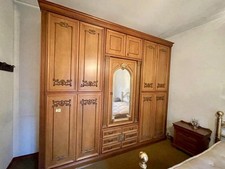 Armadio Camera Matrimoniale Legno Massello 6 Ante E Specchiera Interna