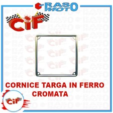 Cornice targa ferro cromata - cornice,