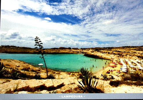 Cartolina lampedusa cala - cartolina, lampedusa.