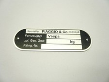 Targa "PIAGGIO & CO" Vespa