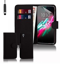  Pour Alcatel idol 3 (4.7) - Etui Housse Portefeuille Support vidéo Cuir +stylet