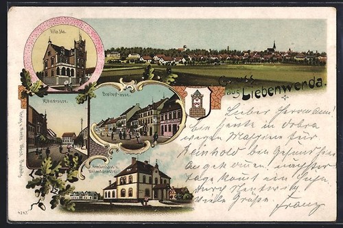 Litografia liebenwerda villa - litografia,