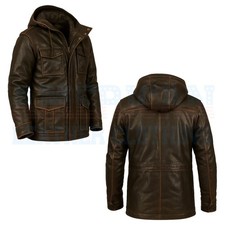 Giacca da campo uomo in pelle
