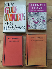 4 P G Wodehouse Novels French Leave, Mulliner Nights, Big Money, Golf Omnibus