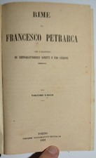 PETRARCA - ediz. 1859 - Rime - Trionfi - canzone -