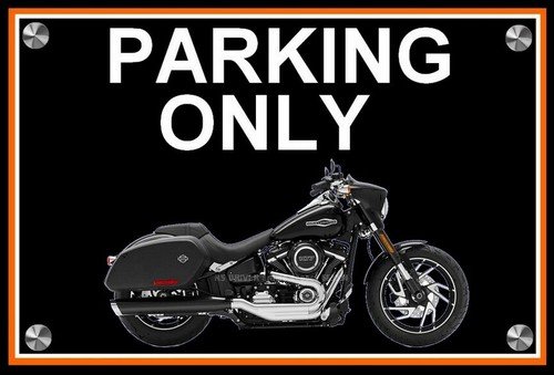 Plaque parking only harley - plaque,