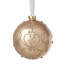 Box 2 Sfere Vetro Oro Matt