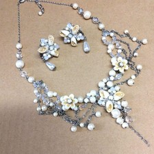 Collana orecchini vintage - e,