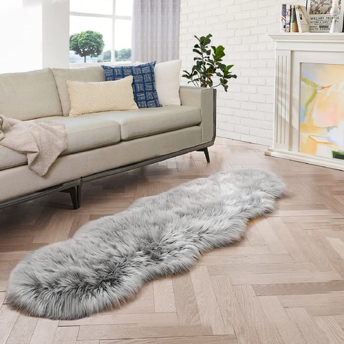 Tappeto soffice grigio 60x180 - grigio,
