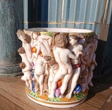 Vaso D'epoca Capodimonte Ovale Raro
