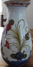 Vaso in ceramica di Faenza decoro Garofano - altezza 30 cm