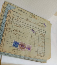 Arcole Verona 1921 documenti del comune cessione terreni fabbricati 6 bollette