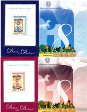 Emissione dedicata ai diciottenni - foglietti n. 43/44 rosa e azzurro