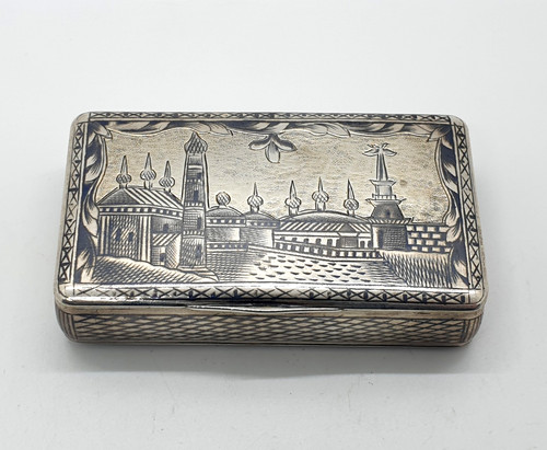 Antica snuff box niello russa - antica,