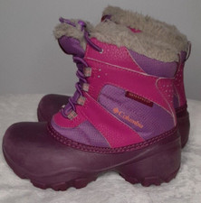 Stivali impermeabili Columbia Youth Rope Tow III ragazza taglia 11 rosa/viola Omni grip