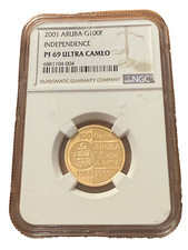 Aruba 2001 Oro 100 Fiorini NGC