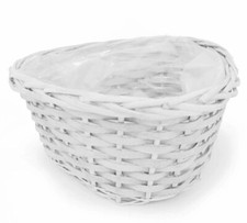 Cesto Tre Vasi Vimini Bianco