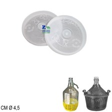 CONF 10 Pz TAPPO PLASTICA X DAMIGIANA DAMA BOCCIONE VETRO BOCCA STRETTA Ø 4,5 CM