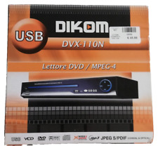 LETTORE DVD DIKOM DVX-110N MPEG-4/DVD PLAYER With USB