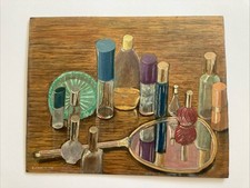 Quadro olio vintage toeletta