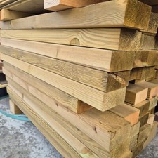 10x Listello in legno impregnato di pino, 4,5x9cm, lunghezza 80/85 cm - STOCK
