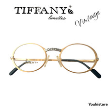 TIFFANY lunettes occhiali da vista T 73  C1 49 23K GP RARE VINTAGE90s eyeglasses